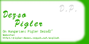 dezso pigler business card
